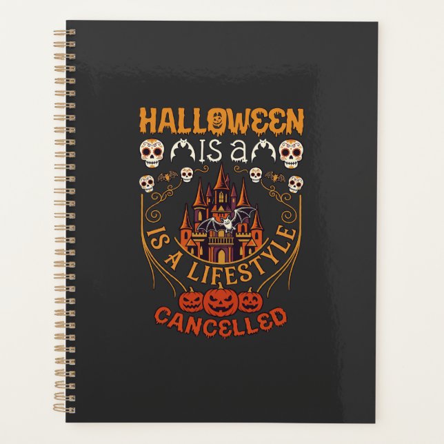 Halloween Est Lifestyle Annulé Château Crânes Pomp (Devant)