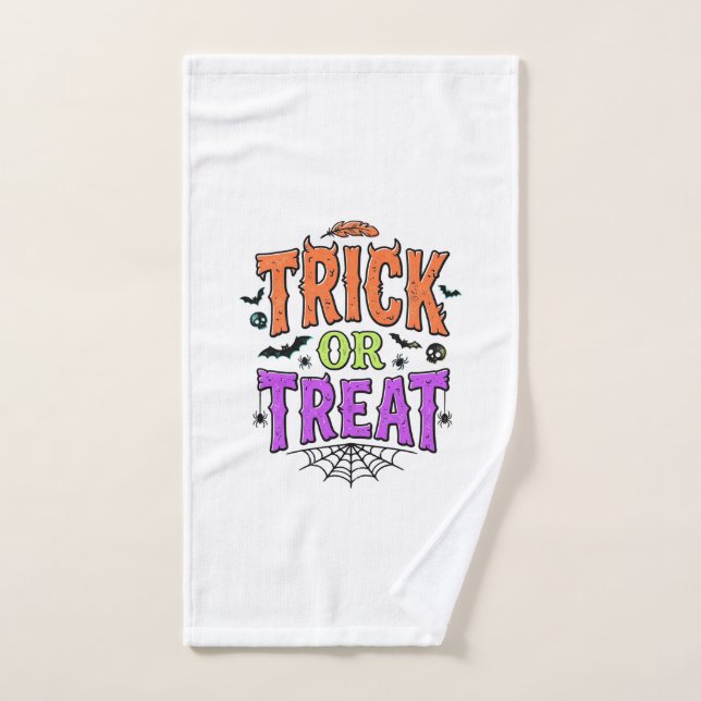 Halloween Farce Traitement Drôle Toile d'Araignée  (Serviette à main)