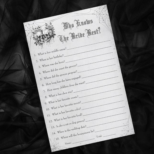 Halloween Fête des mariées Qui Connaît Mariée Meil (Créateur téléchargé)