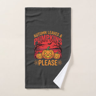 Halloween Feuilles d'Automne et Citrouilles S'il V