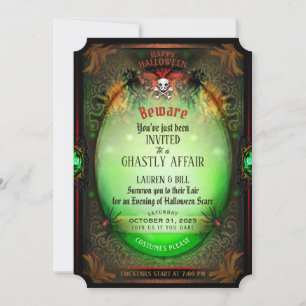 Halloween Flair Ghastly Affair Party Invitation