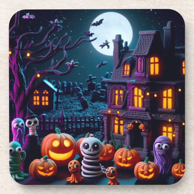 Halloween Fun Plastic Dessous de verre (Devant)