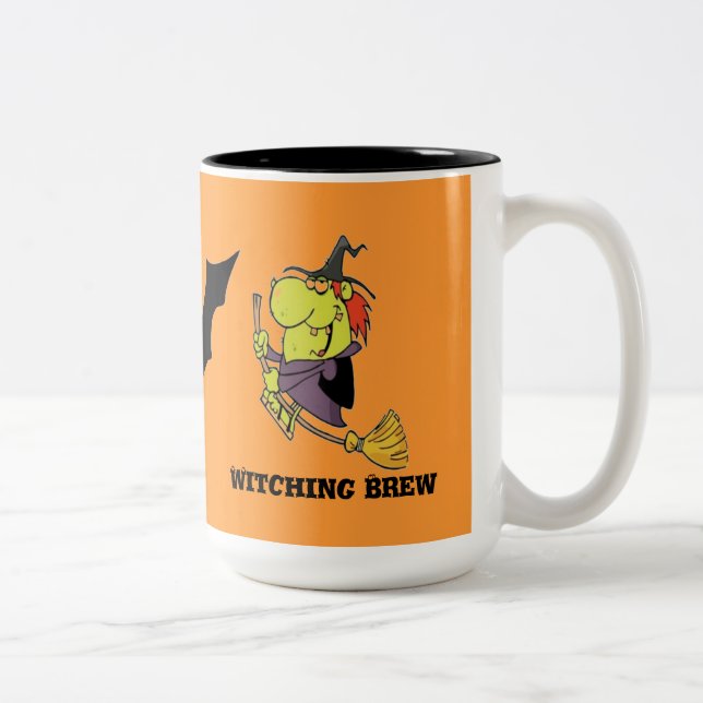 HALLOWEEN FUN SHOP - MUGS DE CAFÉ - WITCHES & BAT (Droit)
