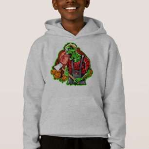 Halloween Funny Green Zombie Ax sur