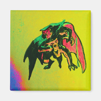 Halloween Gargoyle Magnet 2inx2in tiré à la main