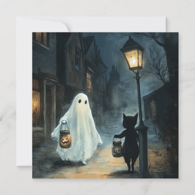 Halloween Ghost et Rencontre de chat (Devant)