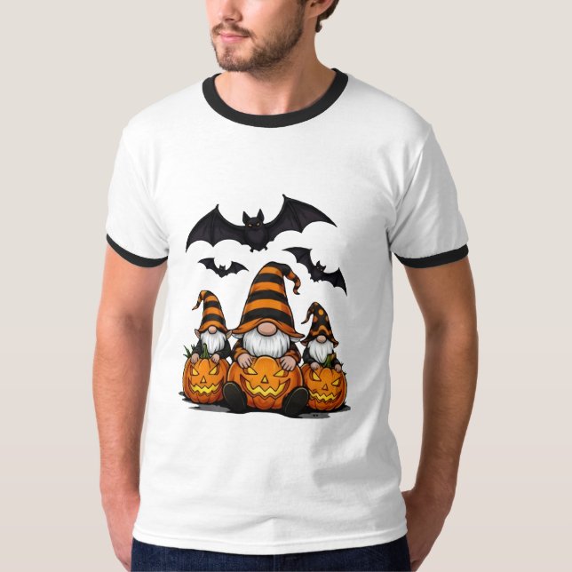 Halloween Gnome Ringer T-Shirt (Devant)
