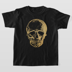 Halloween Gold Skull T-shirt Enfants