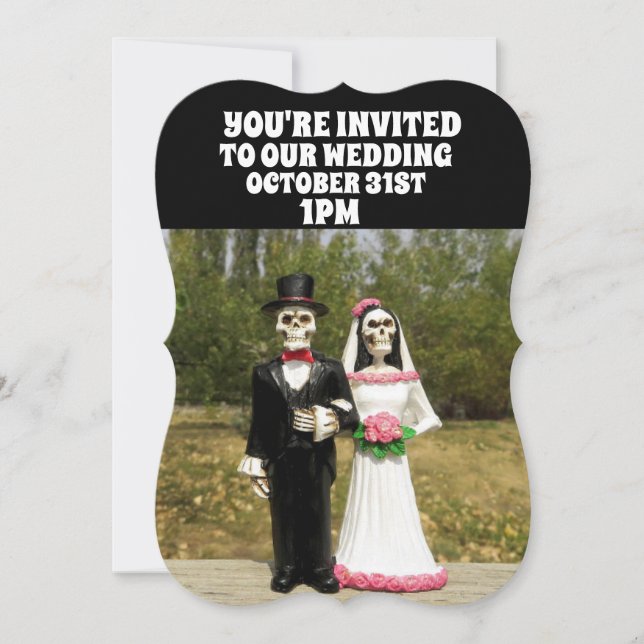 HALLOWEEN GOTHIC MARIAGE INVITATIONS PERSONNALISÉE (Devant)