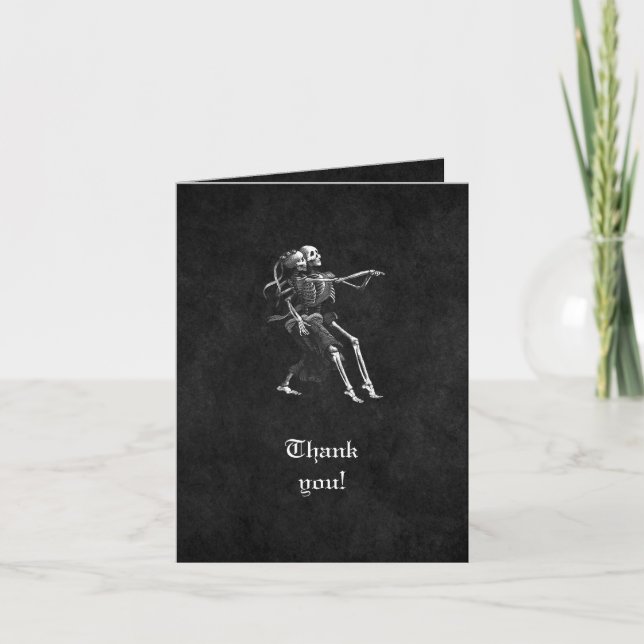 Halloween gothique carte de remerciements mariage (Devant)
