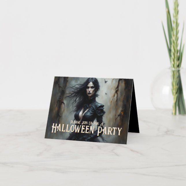 Halloween gothique Nuit de Mystère Invitation (Devant)