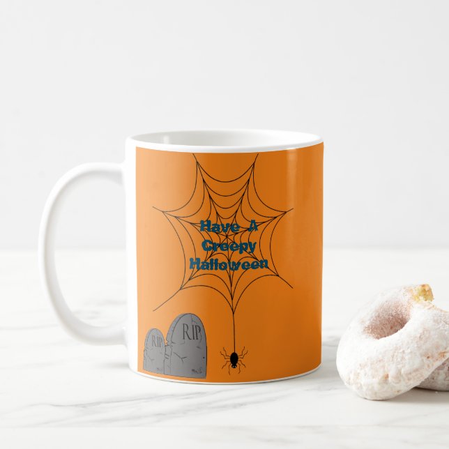 Halloween gravestones mug (Avec donut)