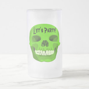 Halloween Green Skull Party Mug