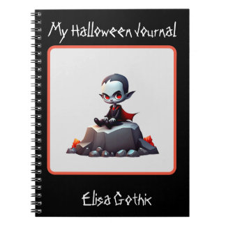 Halloween Grumpy vampire Carnet Spiral
