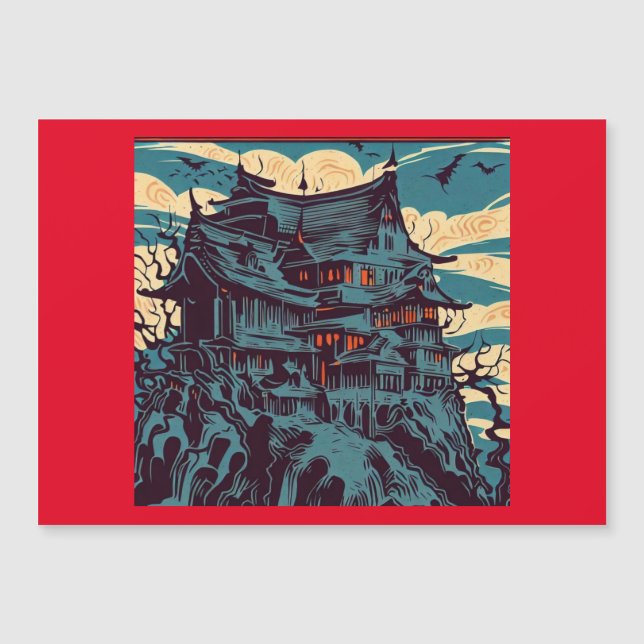 Halloween - Haunted Castle Woodcut 2 (Devant)