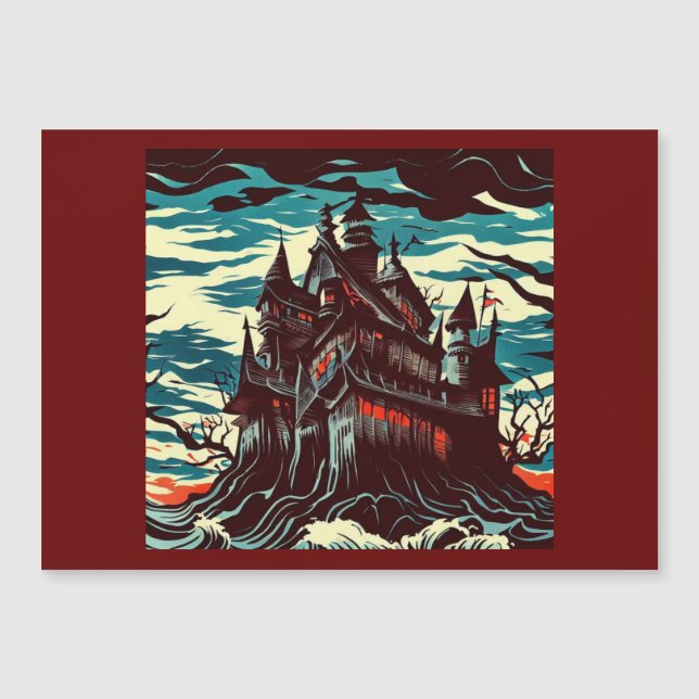 Halloween - Haunted Castle Woodcut 4 (Devant)