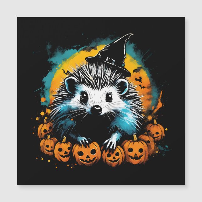Halloween Hdgehog et citrouille mignon (Devant)