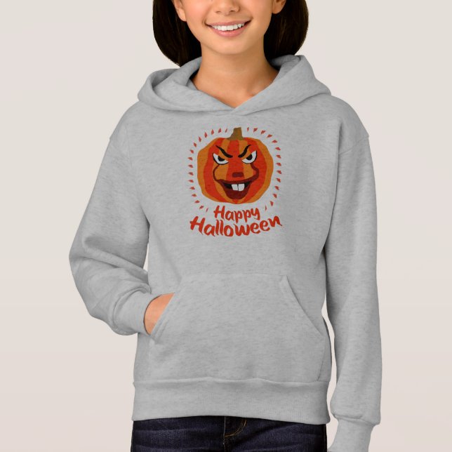 🎃 Halloween heureux - Drôle, Effrayant et Citroui (Devant)