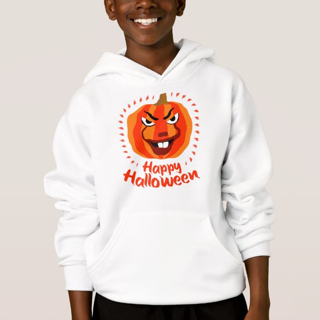 🎃 Halloween heureux - Drôle, Effrayant et Citroui (Devant)