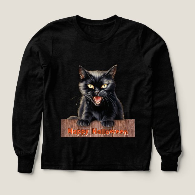 Halloween Hisser Chat Noir Happy (Motif recto)