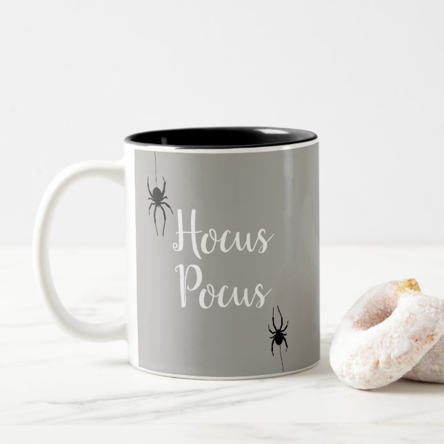 Halloween Hocus Pocus Spider Motif Mug (Avec donut)