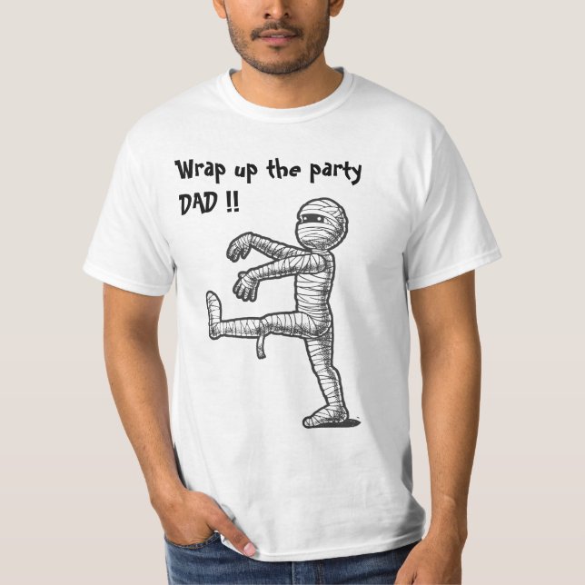 Halloween hommes tshirt envelopper la fête (Devant)