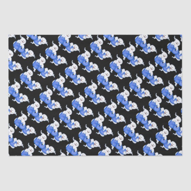 Halloween huent le papier de soie de soie carrelé (Recto)