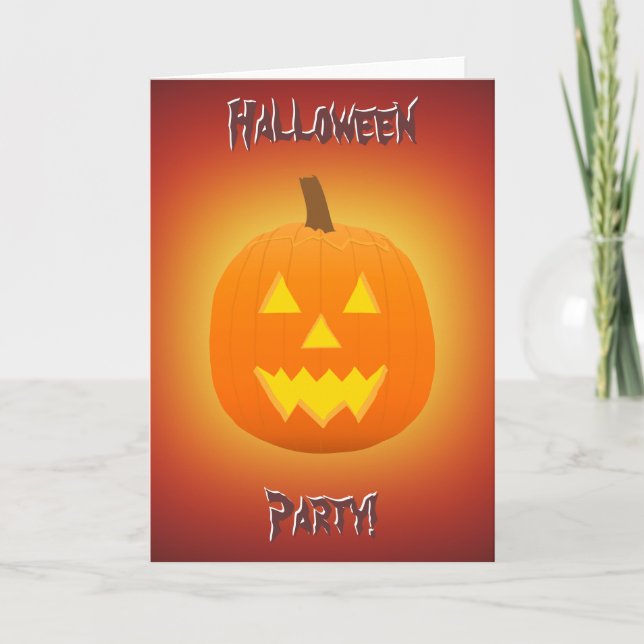 Halloween : Jack-O-Lantern : Carte d'invitation (Devant)