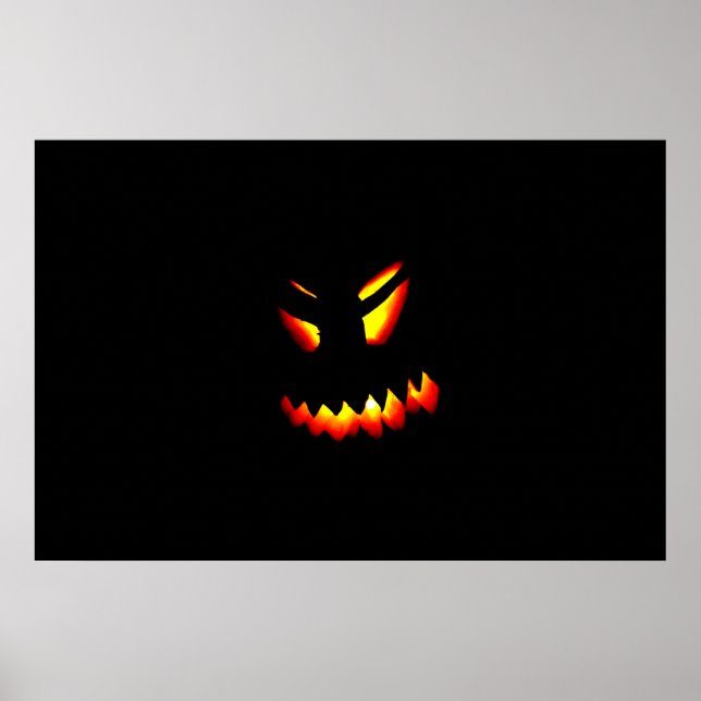 Halloween Jack-O-Lantern Face Poster (Devant)