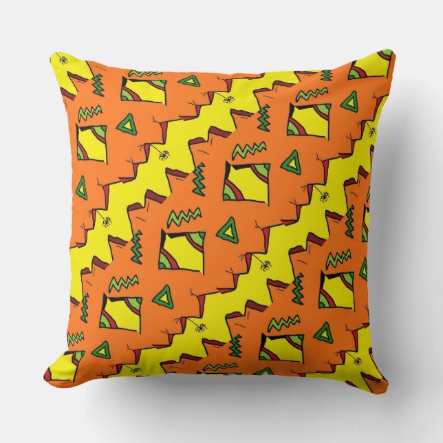 Halloween Jack-O-Lantern & Spider Coussin coton (Recto)