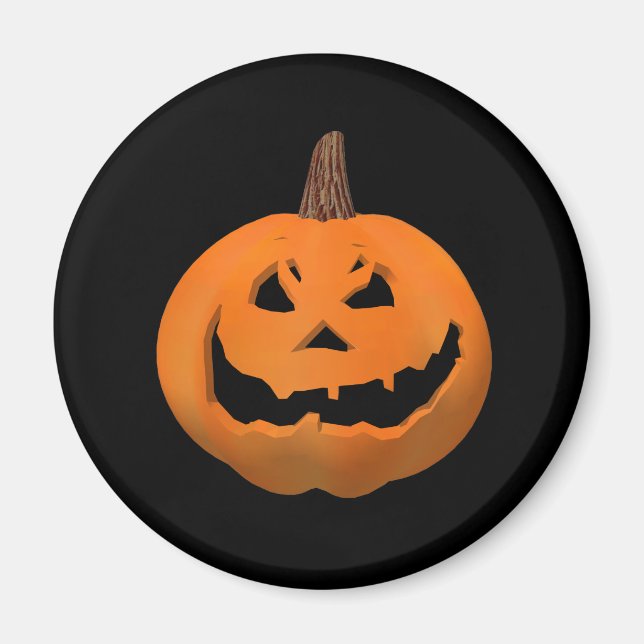 Halloween : Jack-O-Lanterne malin : Aimant frigo (Devant)