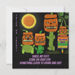 Halloween Jack O'Lanterns Trick Treat Invitation