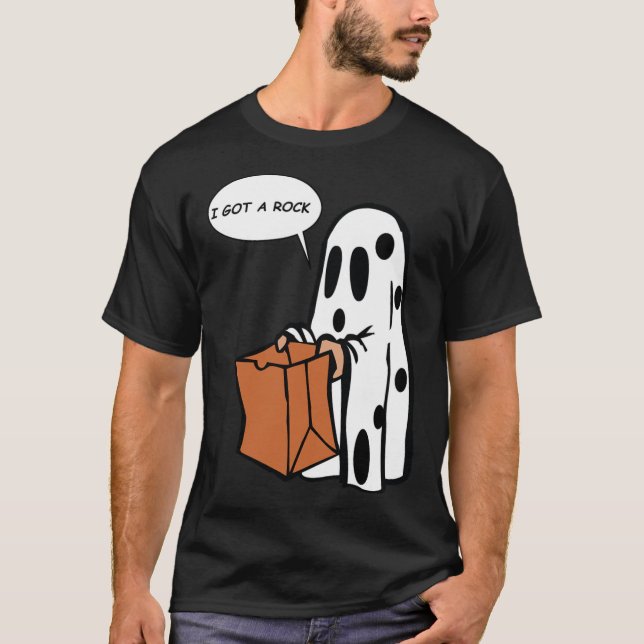 Halloween J'Ai Un T-Shirt Rock Ghost (Devant)