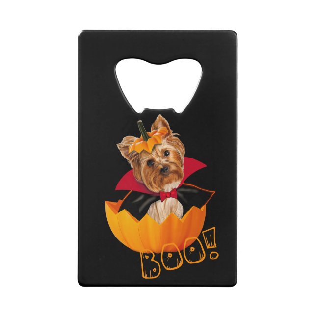 Halloween joli Yorkshire terrier chien citrouille (Devant)
