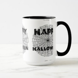 Halloween joyeuse sur la Mug de texte Web Spider