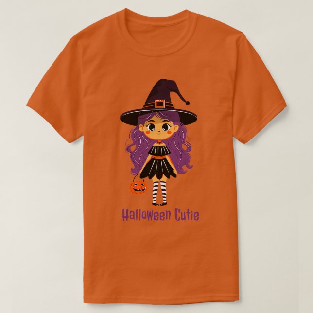 Halloween Kawaii Cute Witch TShirt (Design devant)