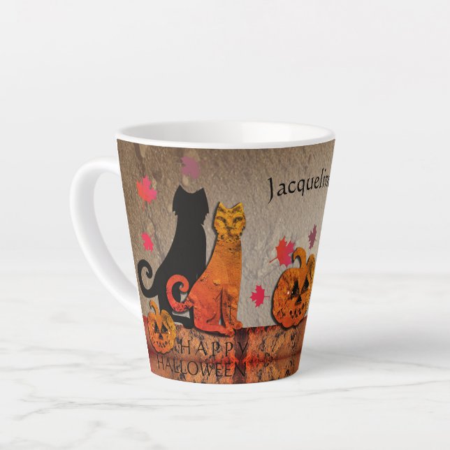 Halloween Kitty Latte Mug (Angle gauche)