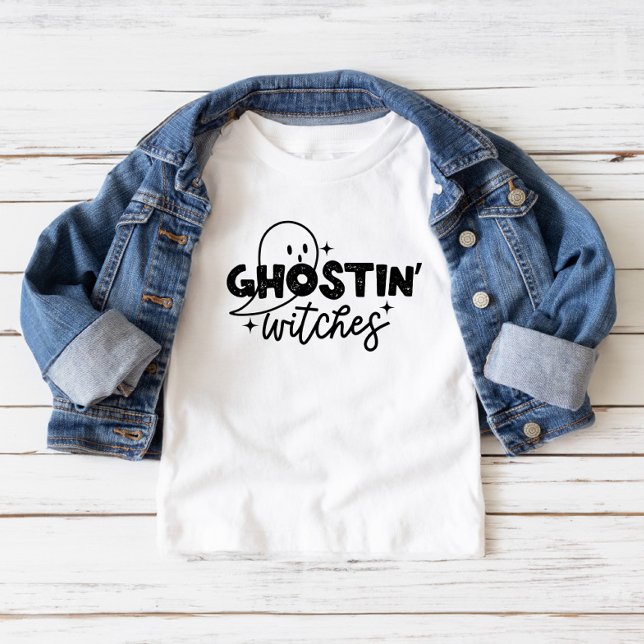 Halloween La T-shirt de l'enfant Toddler (Styled Ghostin' Witches T-shirt with Jean Jacket)