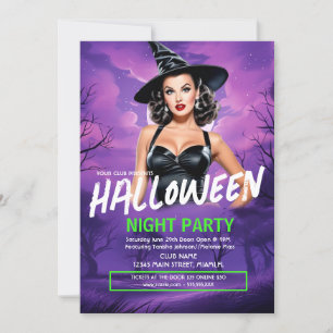 Halloween Ladies Night Club Bar Flyer Invitation