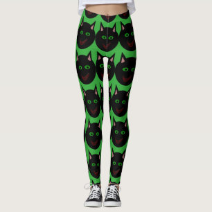 Halloween Leggings de chat noir