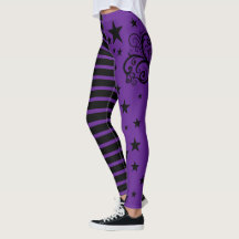 Halloween leggings rayés sorciers