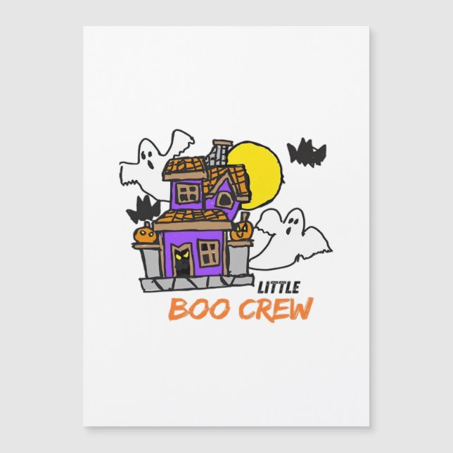 Halloween Little Boo Crew Dessinée à la Main (Devant)