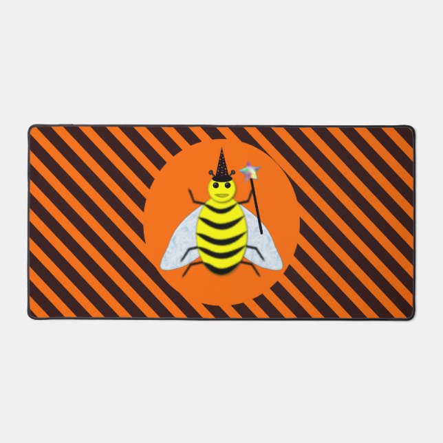 Halloween Magic Bee Witch Orange et Black Stripes (Recto)