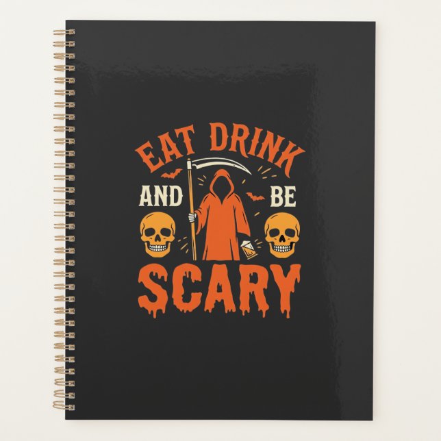 Halloween Manger Boire Être Effrayant Reaper Desig (Devant)