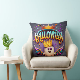 Halloween mignon roi fantôme lancer oreiller
