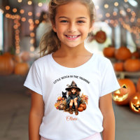 Halloween mignonne Nom de sorcière fille T-shirt