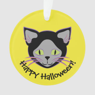 Halloween mignonne visage de chat noir