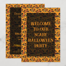 HALLOWEEN - Motif - Citrouilles 1 invitation