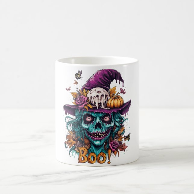 Halloween Mug de crâne moucheté (Centre)