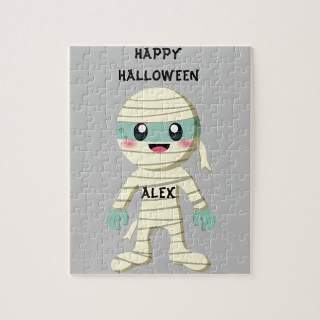 HALLOWEEN "MUMMY" ENFANTS PUZZLE PERSONNALISÉ. (Vertical)